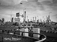 Heimfahrt aus dem fahrenden Bus fotografiert